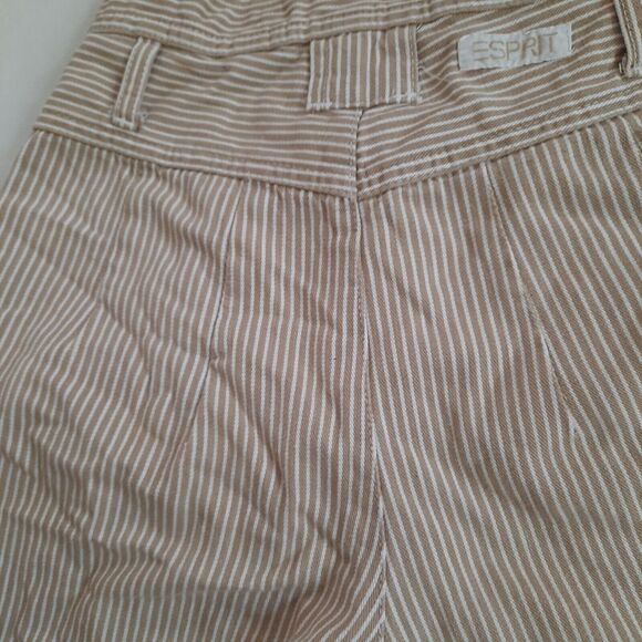 Vintage 1980s Esprit Sport Women's High Waisted Striped Pants Tapered Size 3/4 - Picture 7 of 11